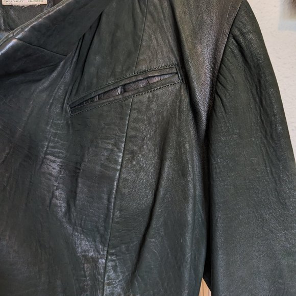 80s MILL VALLEY Banana Republic & SAFARI | Double Breasted LEATHER JACKET | M - Picture 6 of 14